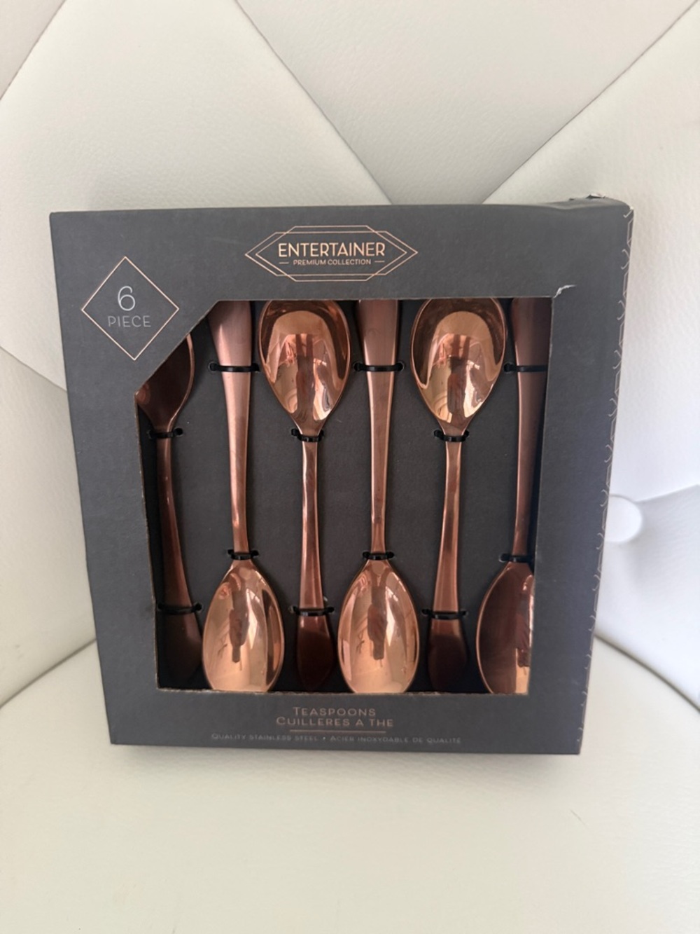 Entertainer Premium Collection Gold-Copper Teaspoon Set  6 Piece